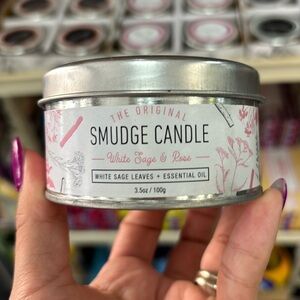 White Sage & Rose Smudge Candle